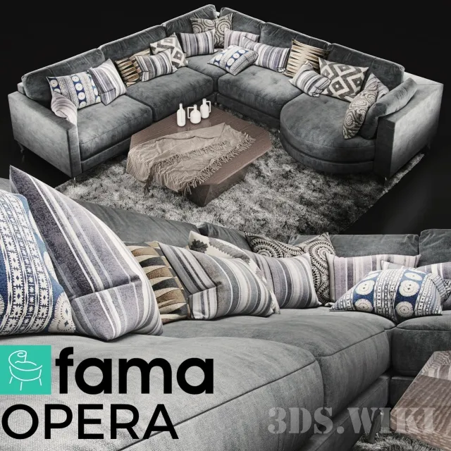 furniture - Sofa Fama Opera 3D Model