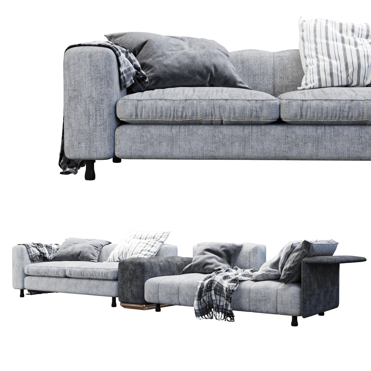 furniture - Sofa Freeman By Minotti 3D Model