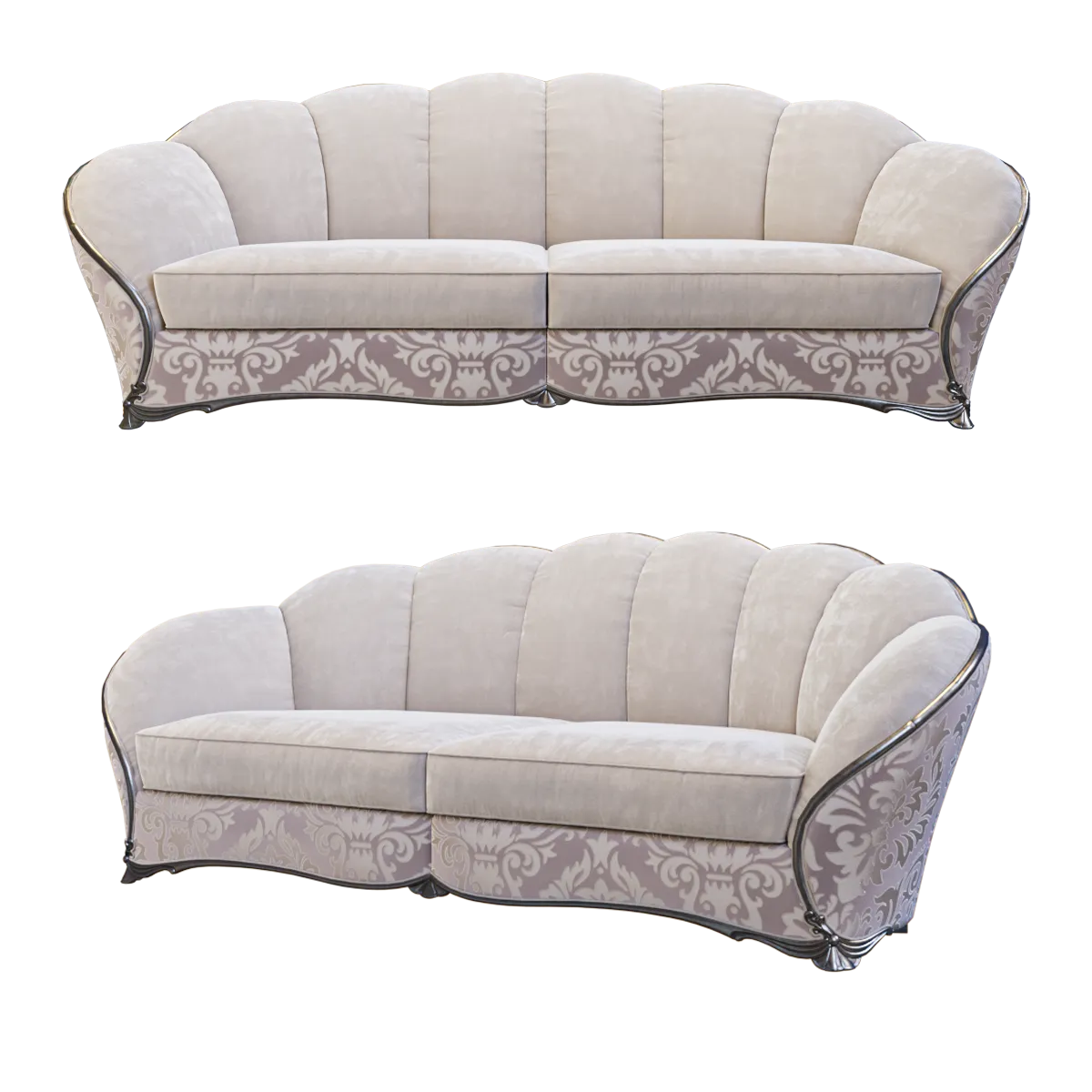 furniture - Sofa Gold Comfort Dahlia 3D Model