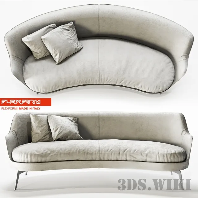 furniture - Sofa Guscio 3D Model