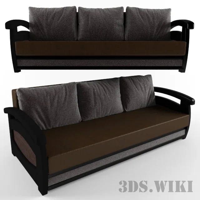 furniture - Sofa is Prague (eurobook) 3D Model