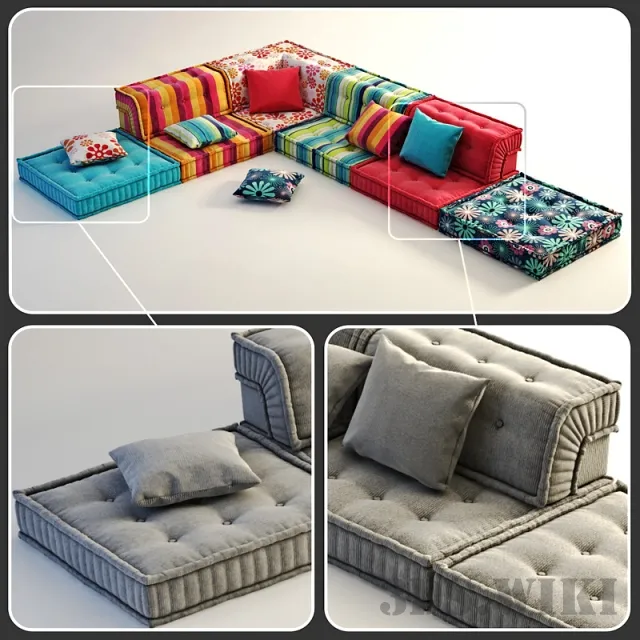 furniture - Sofa Mah Jong Missoni Home by Roche Bobois 3D Model