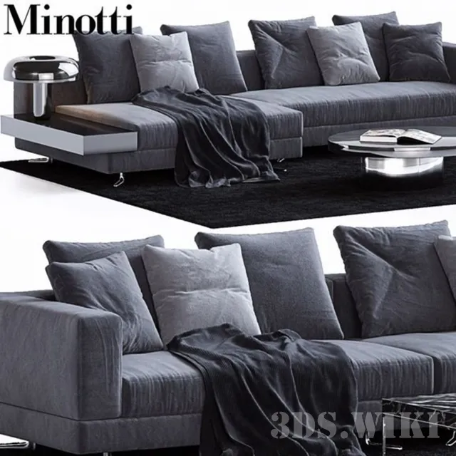 furniture - Sofa Minotti 3D Model