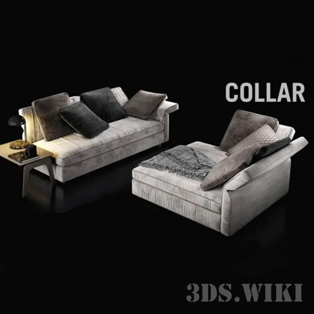 furniture - Sofa Minotti Collar 3D Model
