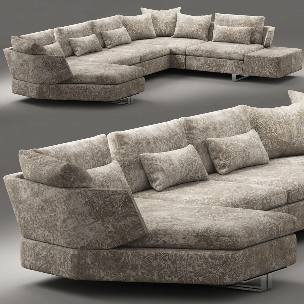 furniture - Sofa Natuzzi Opus 3 3D Model