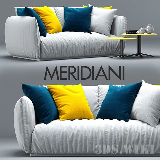 furniture - Sofa Scott Meridiani 3D Model