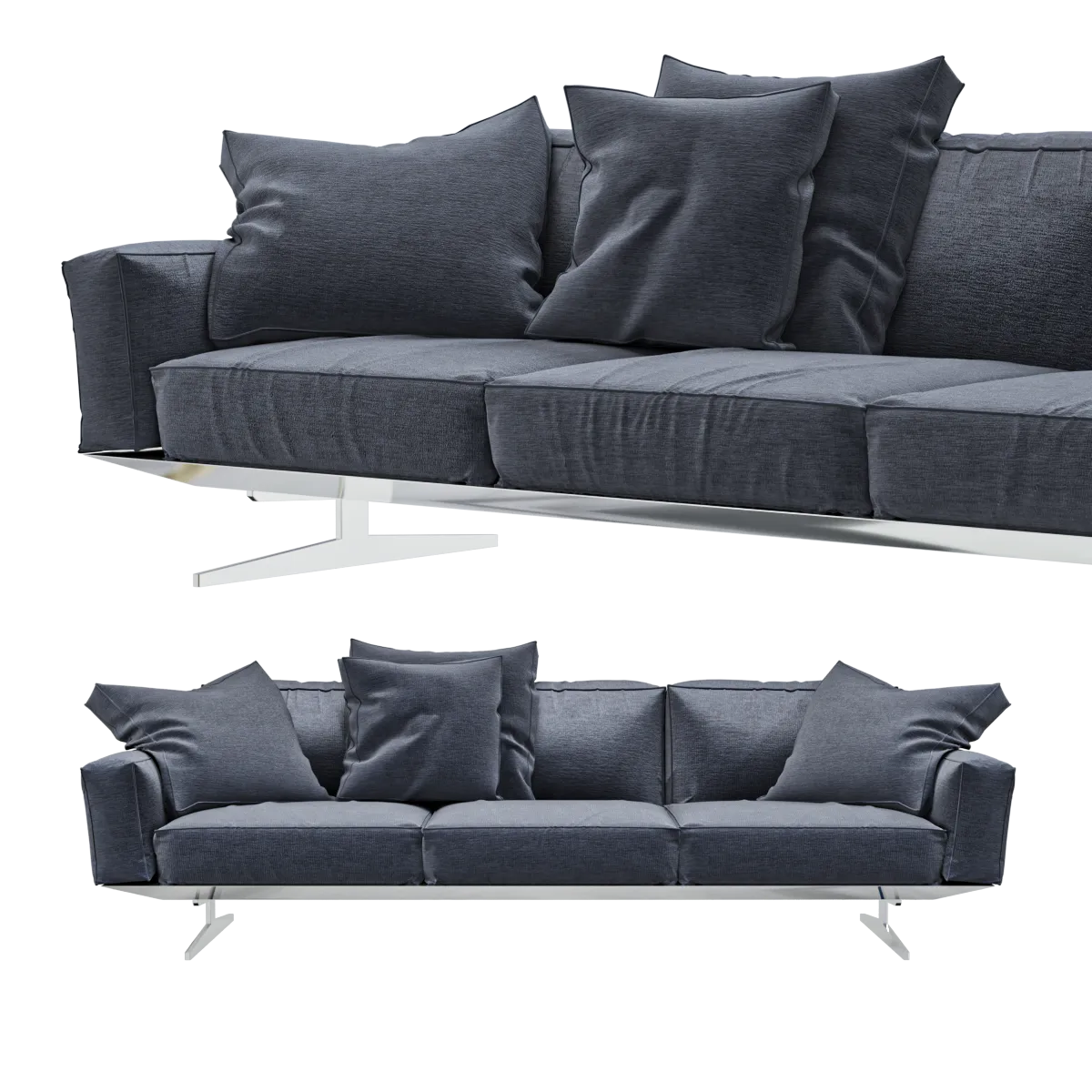 furniture - Sofa set 02 3D Model