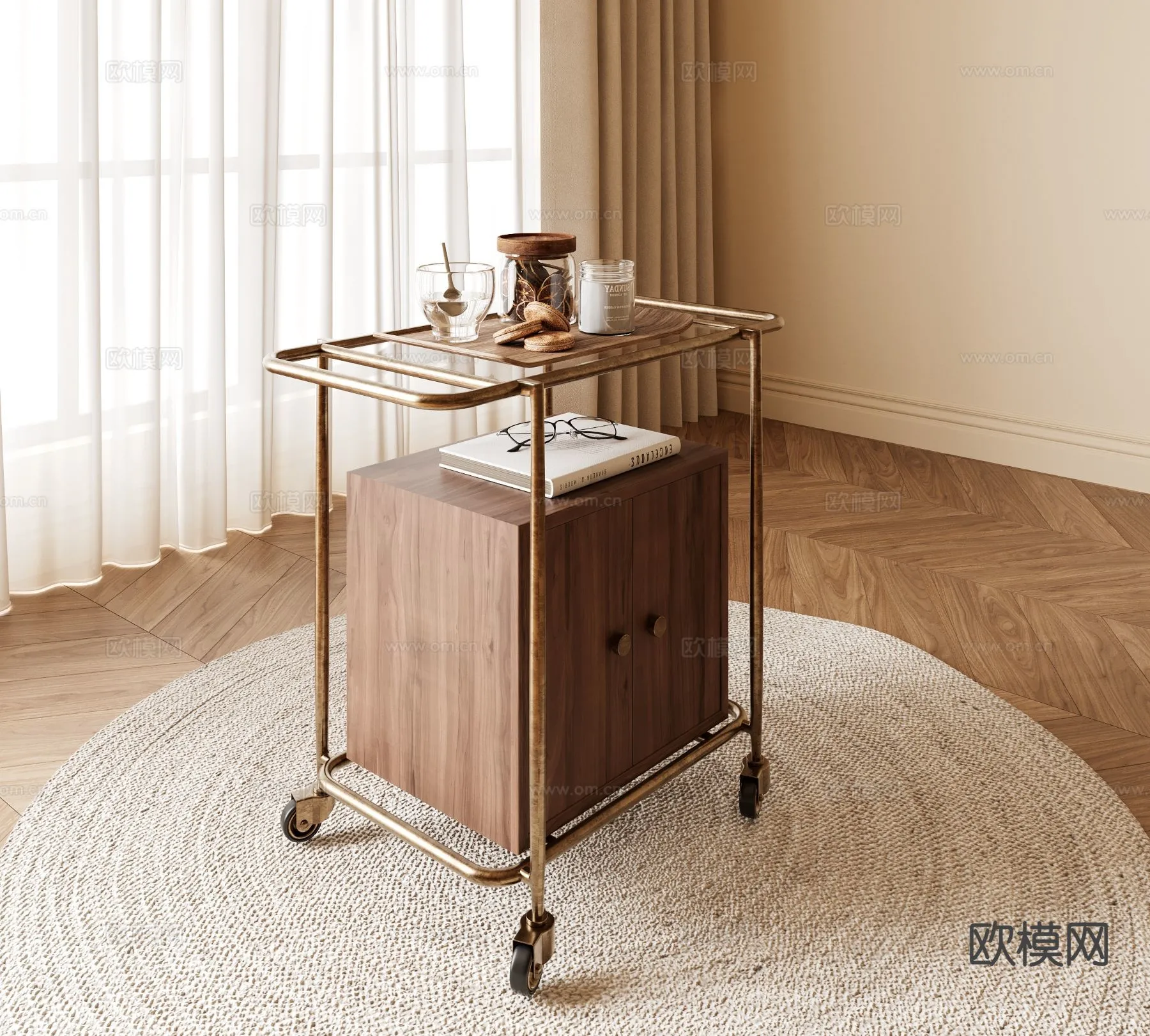 FURNITURE - SOFA TABLE - 3D Model For Interior Design - 295