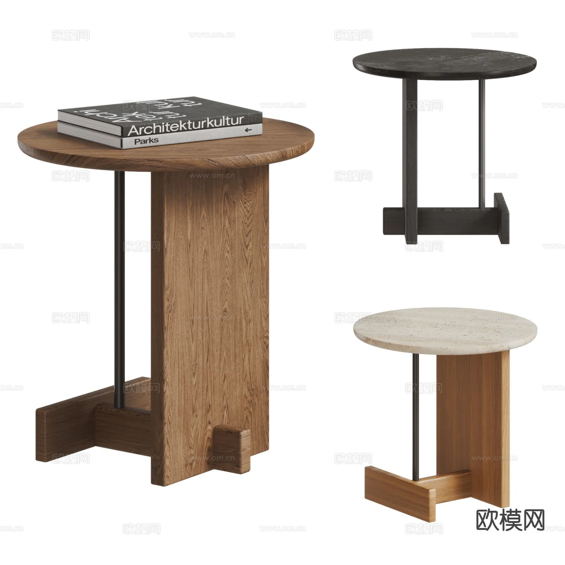 FURNITURE - SOFA TABLE - 3D Model For Interior Design - 299