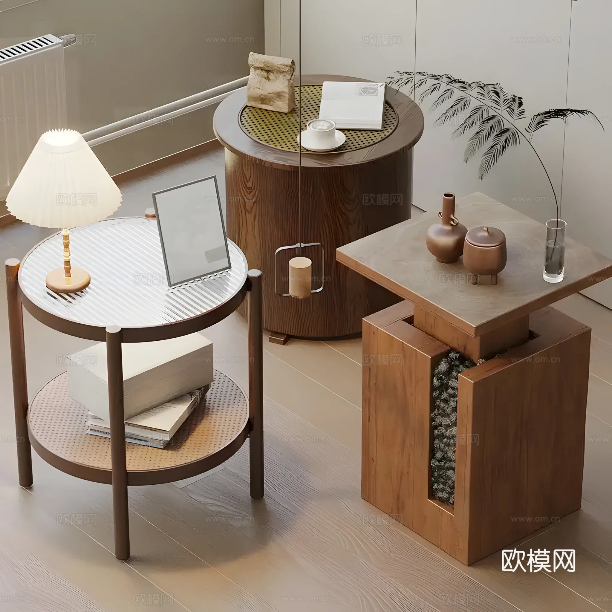 FURNITURE - SOFA TABLE - 3D Model For Interior Design - 315