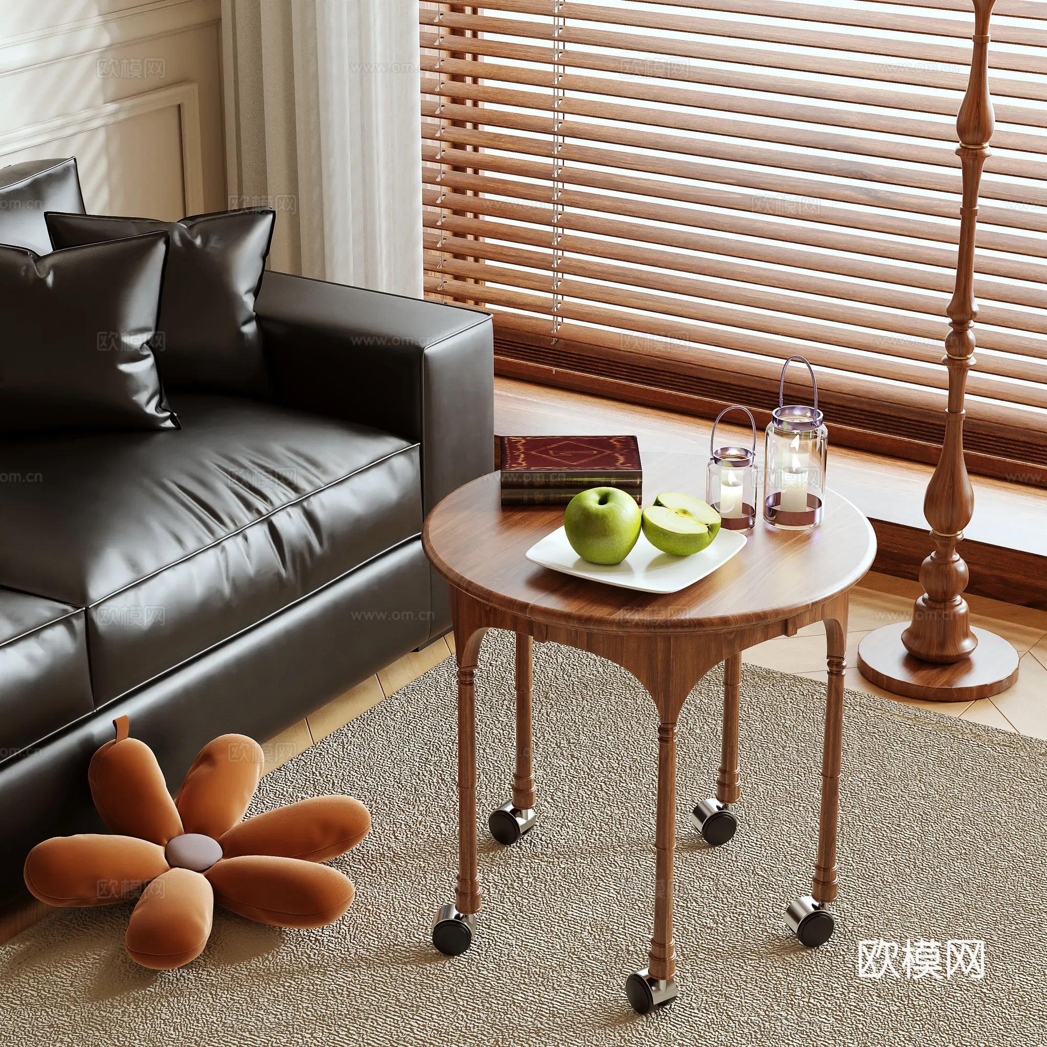 FURNITURE - SOFA TABLE - 3D Model For Interior Design - 325