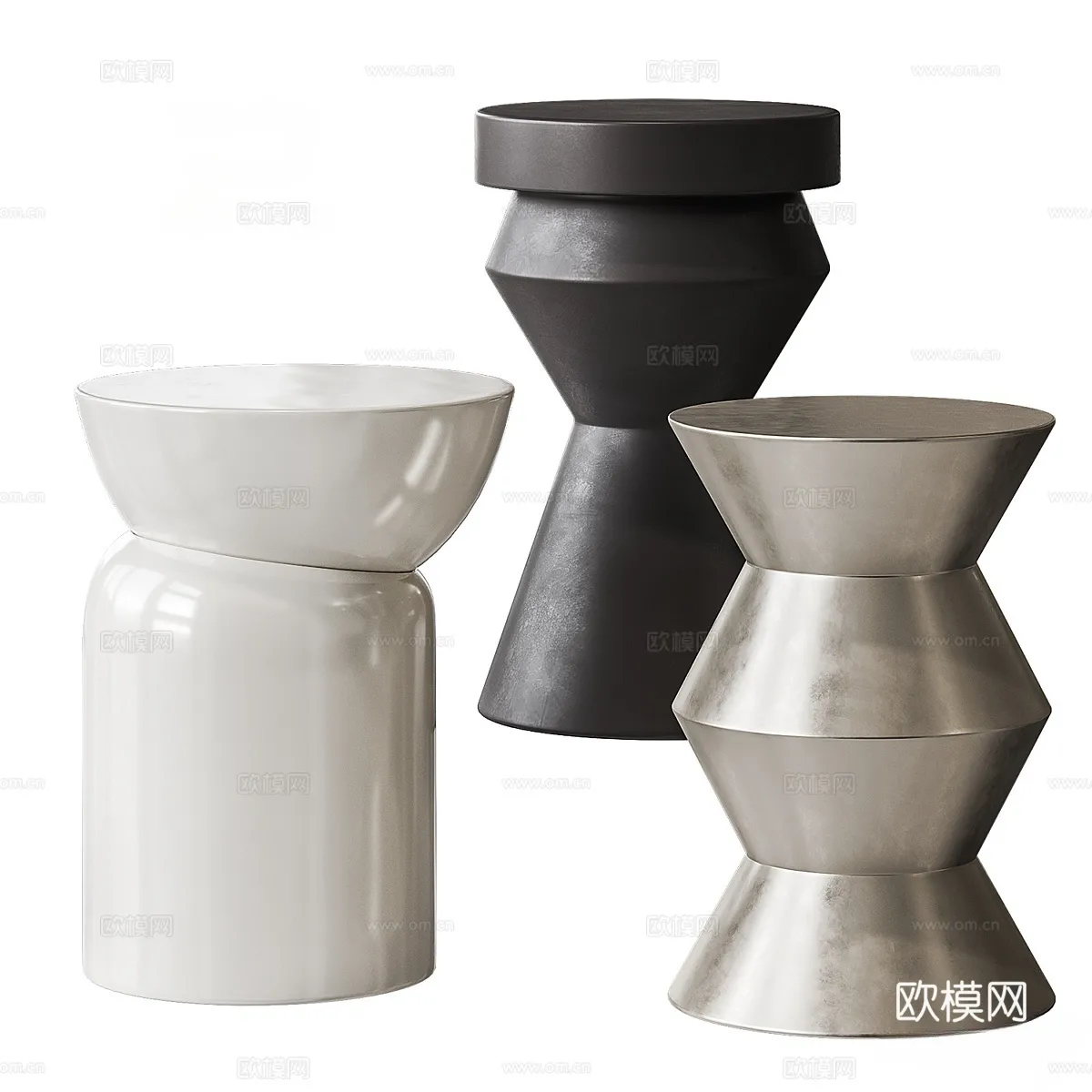 FURNITURE - SOFA TABLE - 3D Model For Interior Design - 337