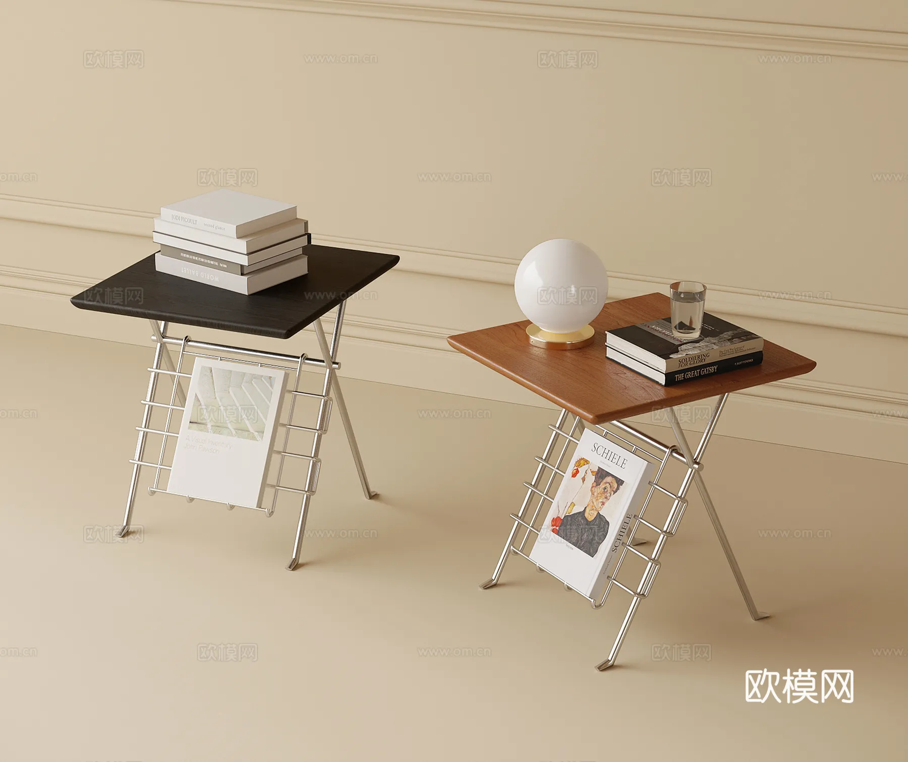 FURNITURE - SOFA TABLE - 3D Model For Interior Design - 339