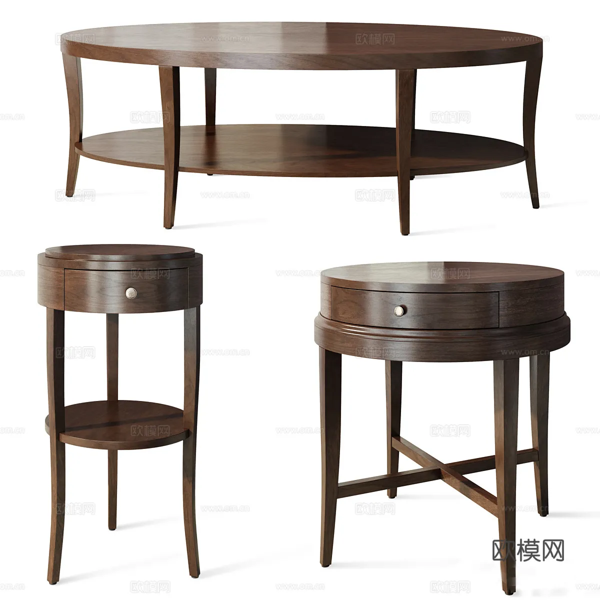 FURNITURE - SOFA TABLE - 3D Model For Interior Design - 354