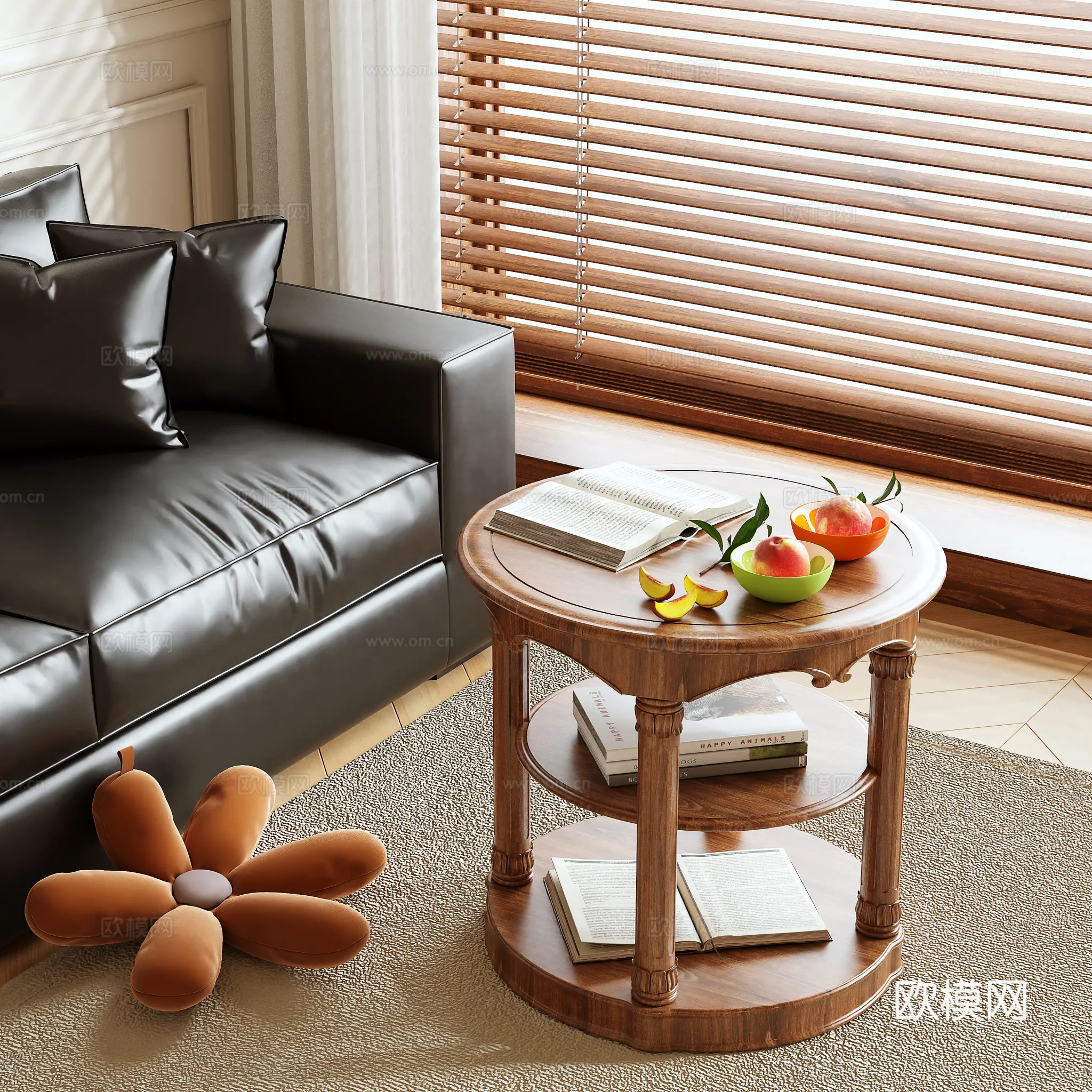 FURNITURE - SOFA TABLE - 3D Model For Interior Design - 357