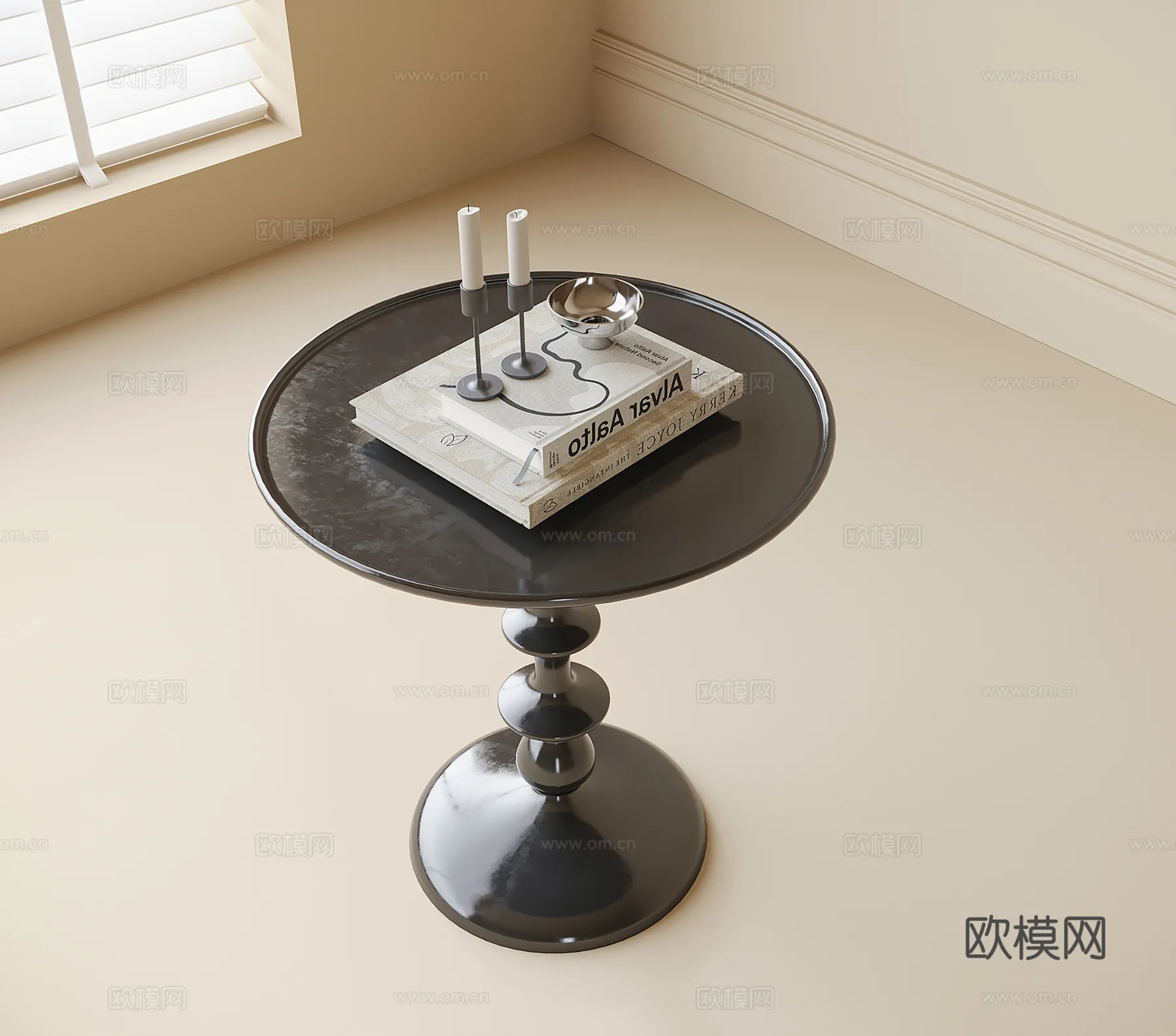 FURNITURE - SOFA TABLE - 3D Model For Interior Design - 363