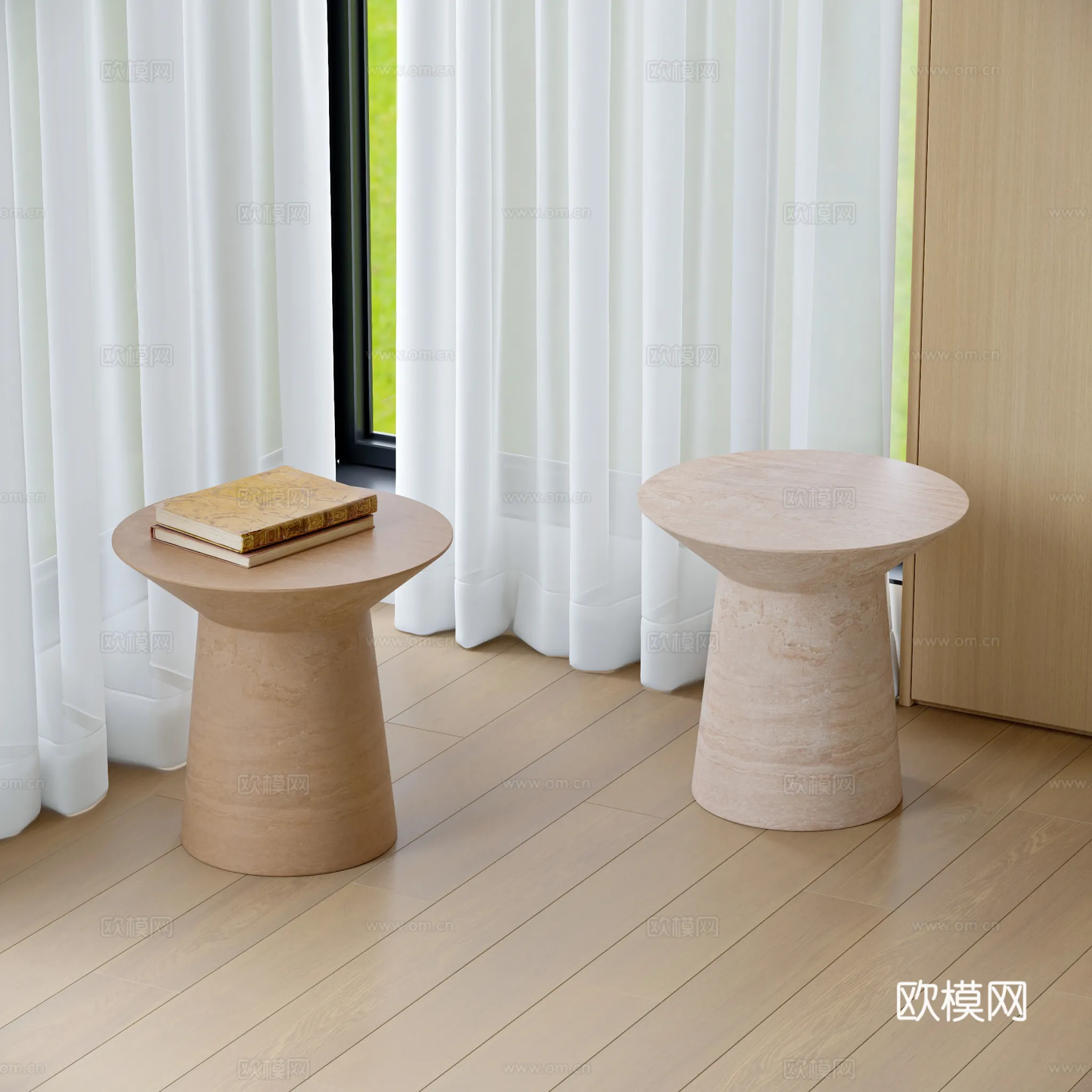 FURNITURE - SOFA TABLE - 3D Model For Interior Design - 369