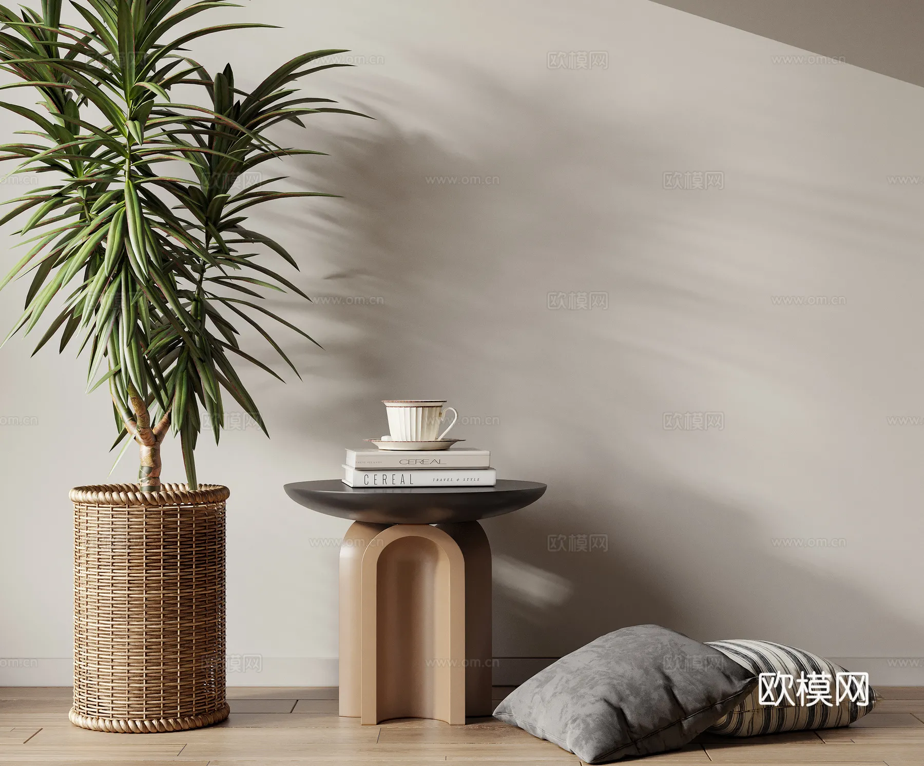 FURNITURE - SOFA TABLE - 3D Model For Interior Design - 371