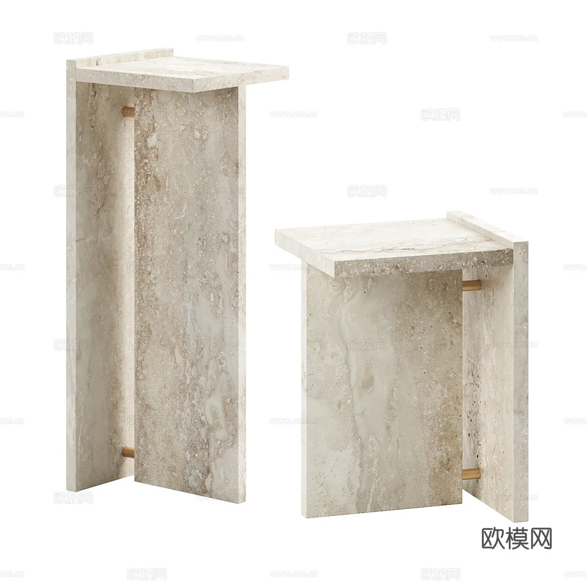 FURNITURE - SOFA TABLE - 3D Model For Interior Design - 377