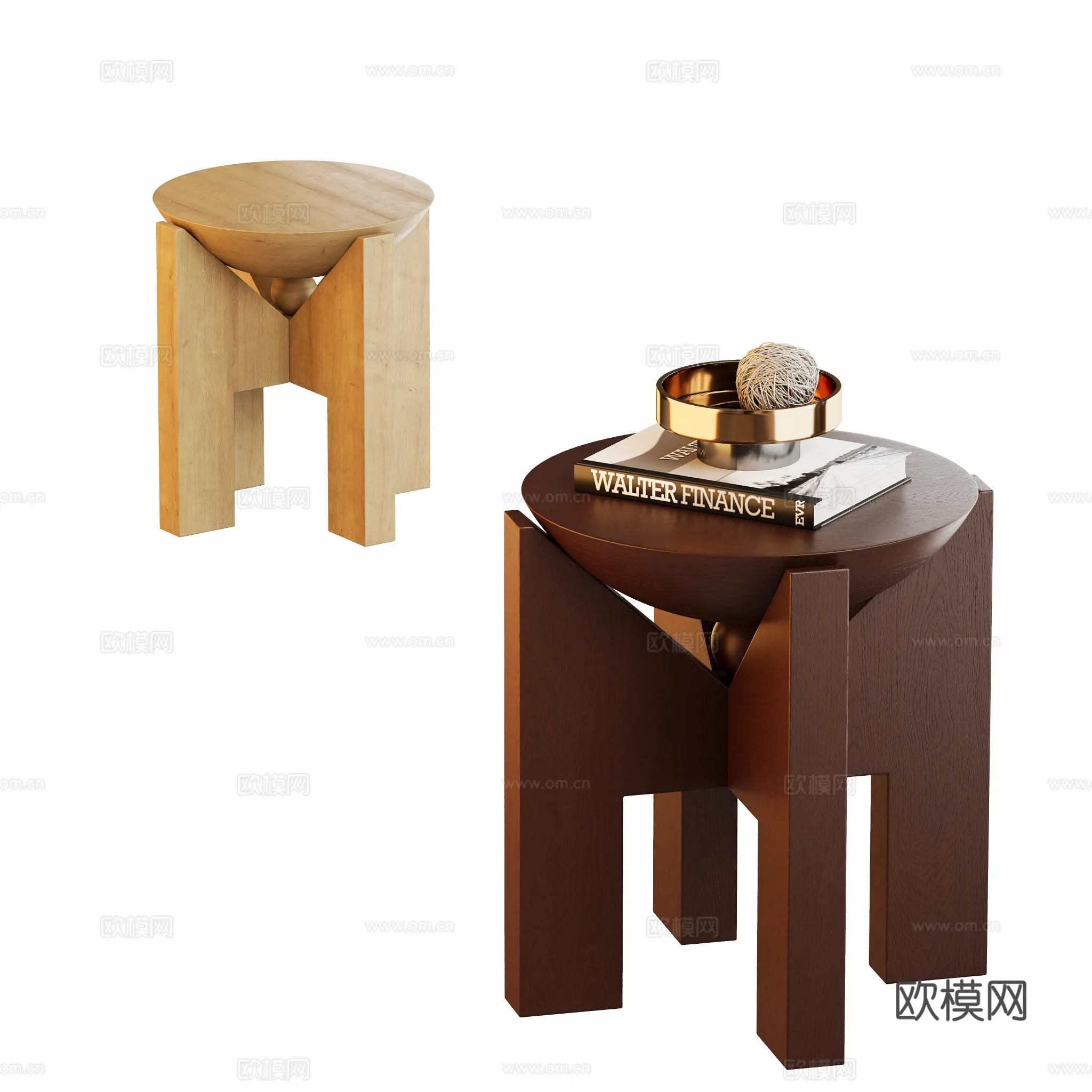 FURNITURE - SOFA TABLE - 3D Model For Interior Design - 378