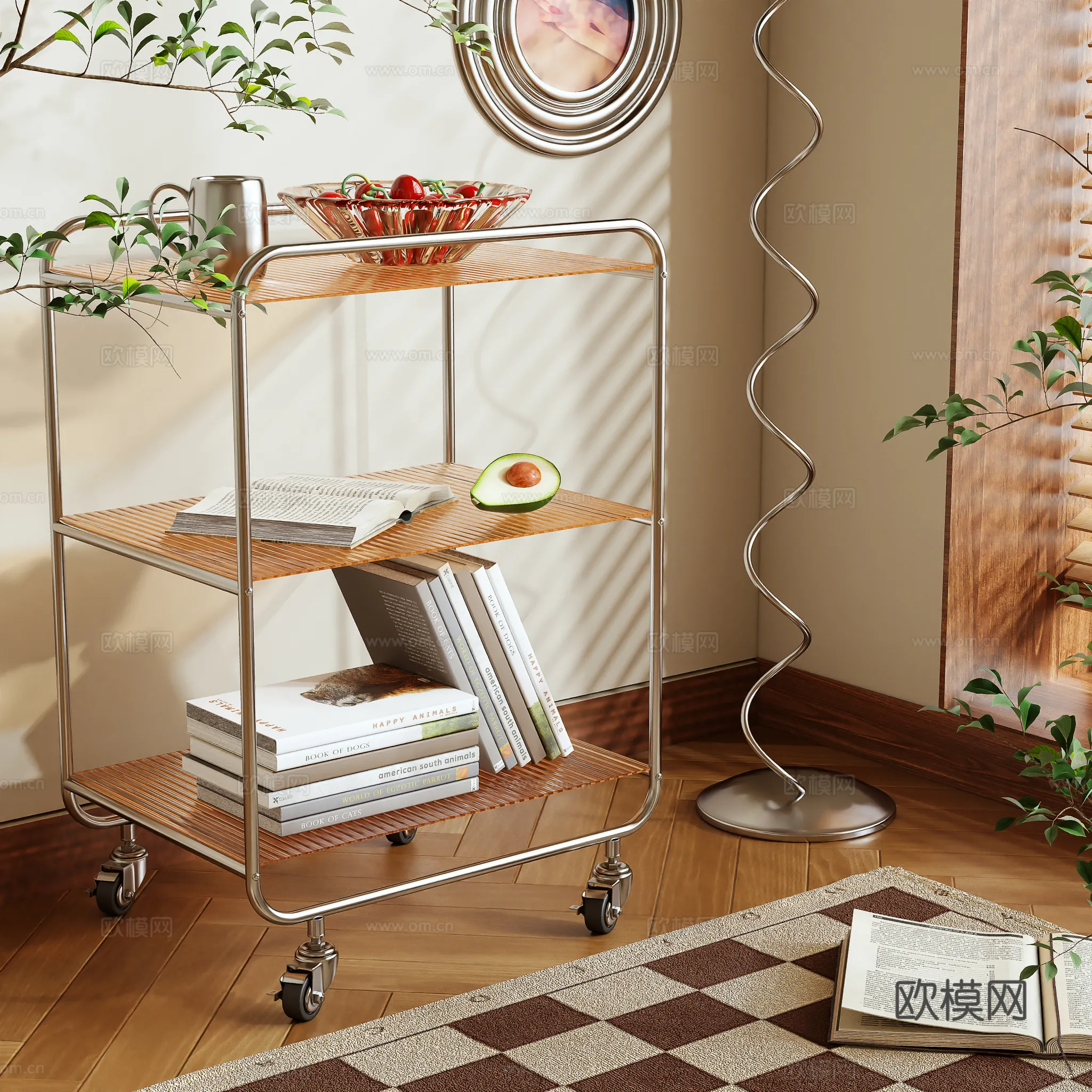 FURNITURE - SOFA TABLE - 3D Model For Interior Design - 381