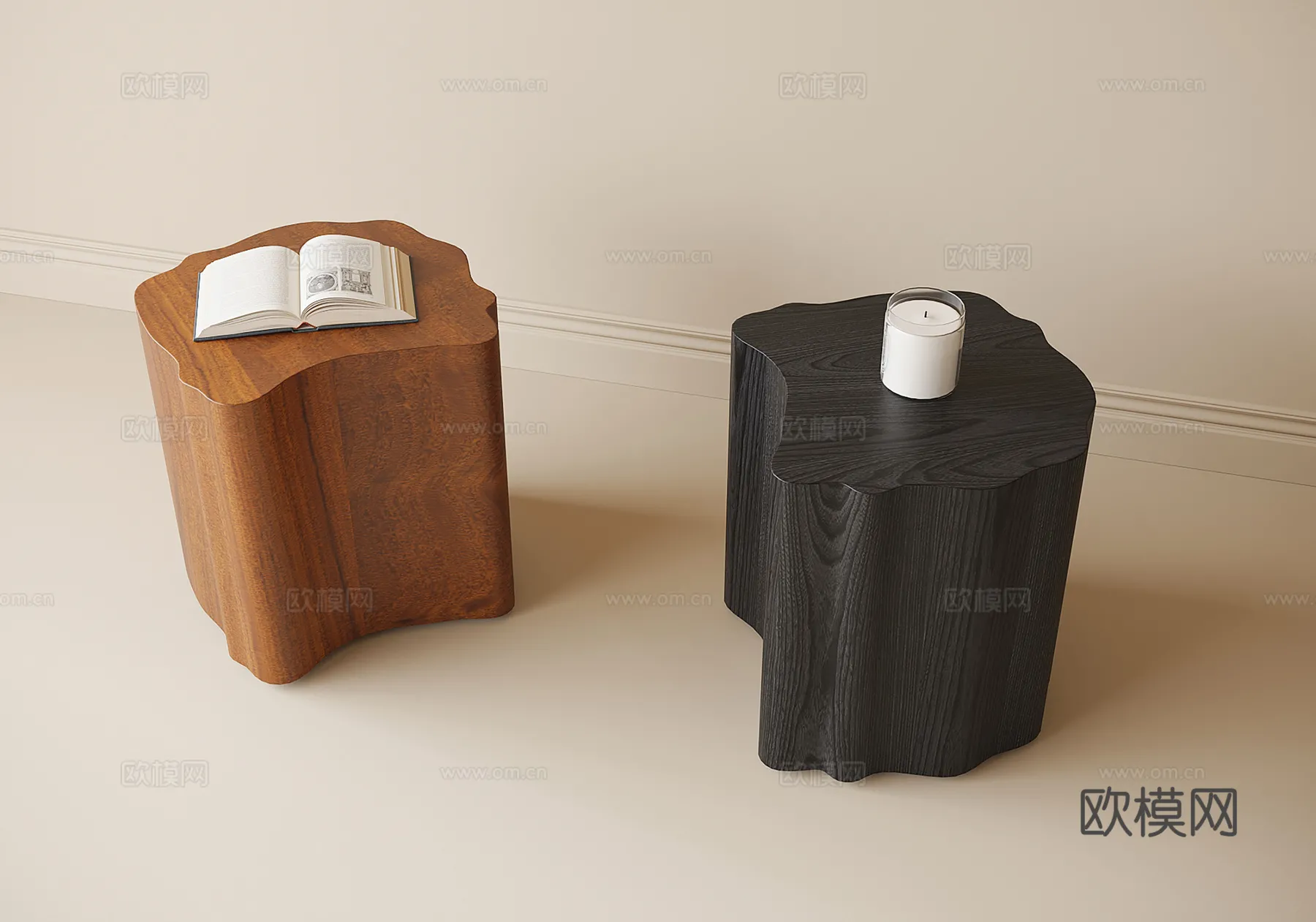 FURNITURE - SOFA TABLE - 3D Model For Interior Design - 386