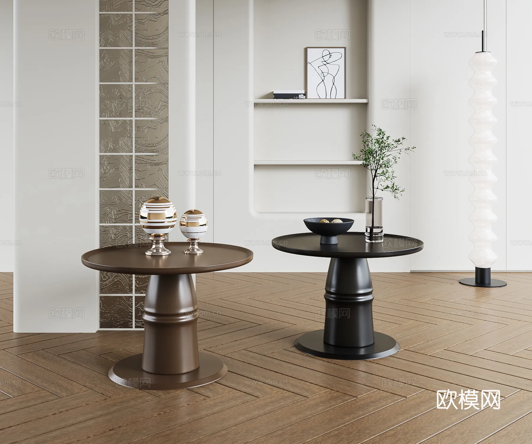 FURNITURE - SOFA TABLE - 3D Model For Interior Design - 390