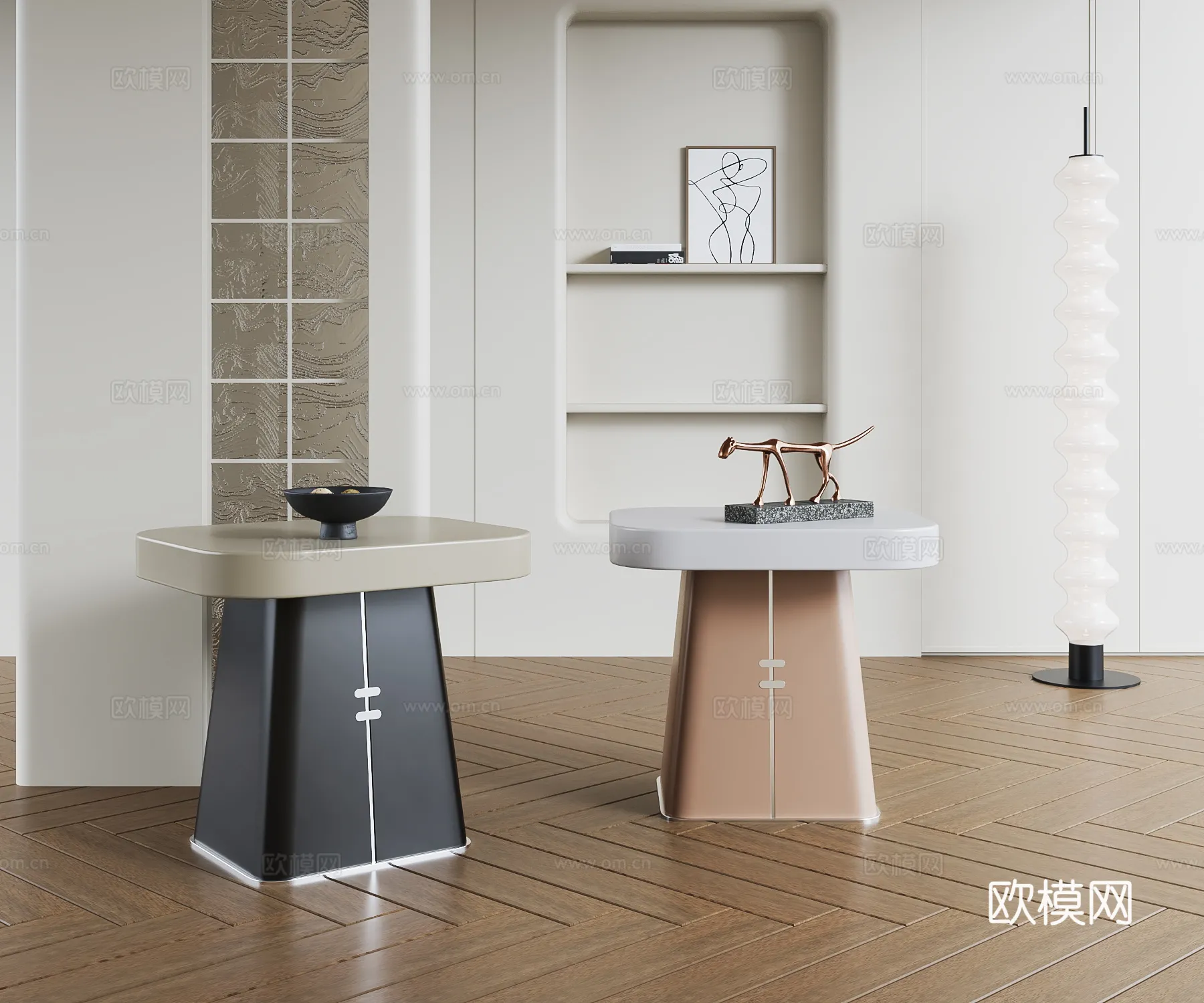 FURNITURE - SOFA TABLE - 3D Model For Interior Design - 391