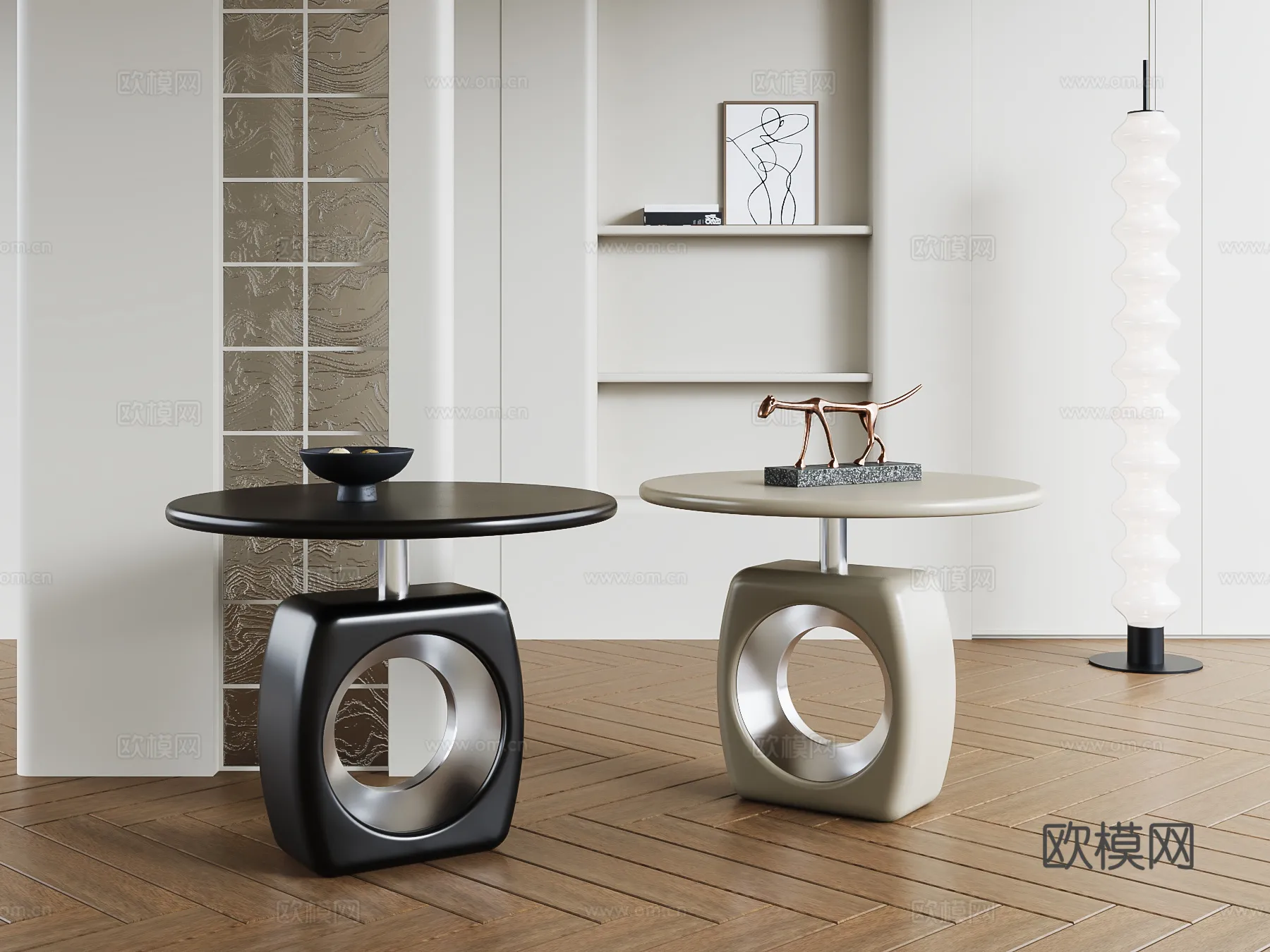 FURNITURE - SOFA TABLE - 3D Model For Interior Design - 393