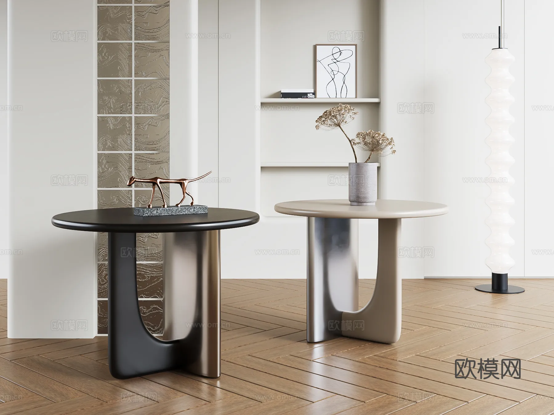 FURNITURE - SOFA TABLE - 3D Model For Interior Design - 395