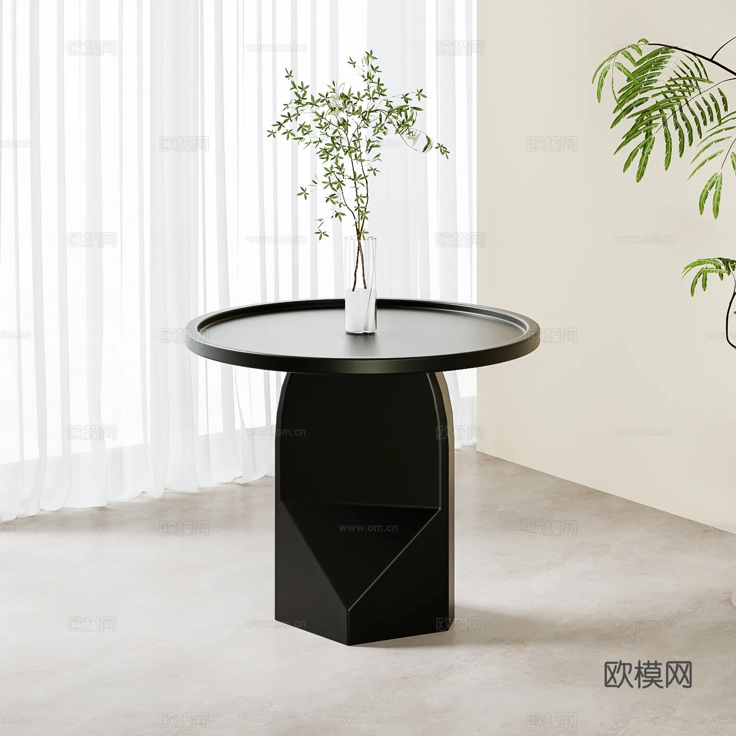 FURNITURE - SOFA TABLE - 3D Model For Interior Design - 396