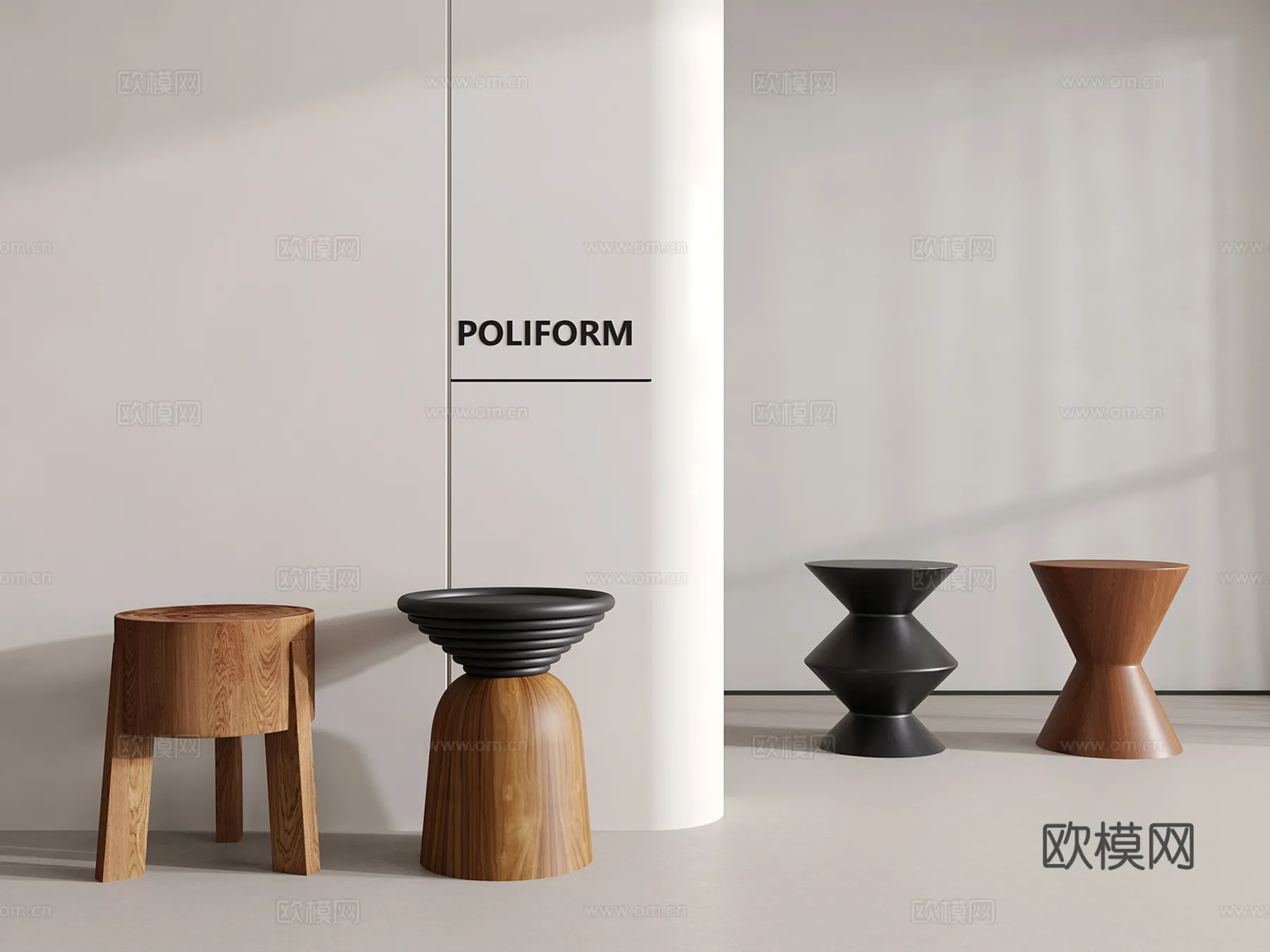 FURNITURE - SOFA TABLE - 3D Model For Interior Design - 403