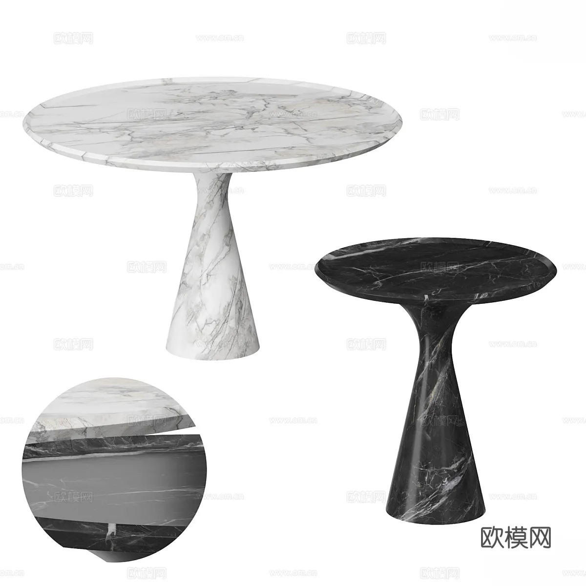 FURNITURE - SOFA TABLE - 3D Model For Interior Design - 412