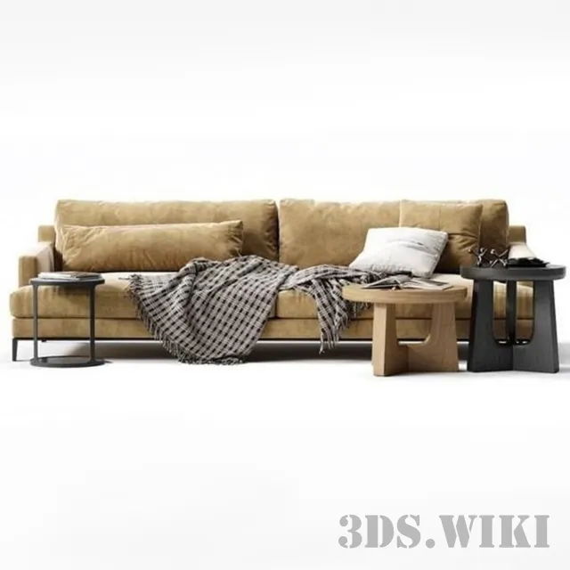 furniture - Sofa with table 3D Model
