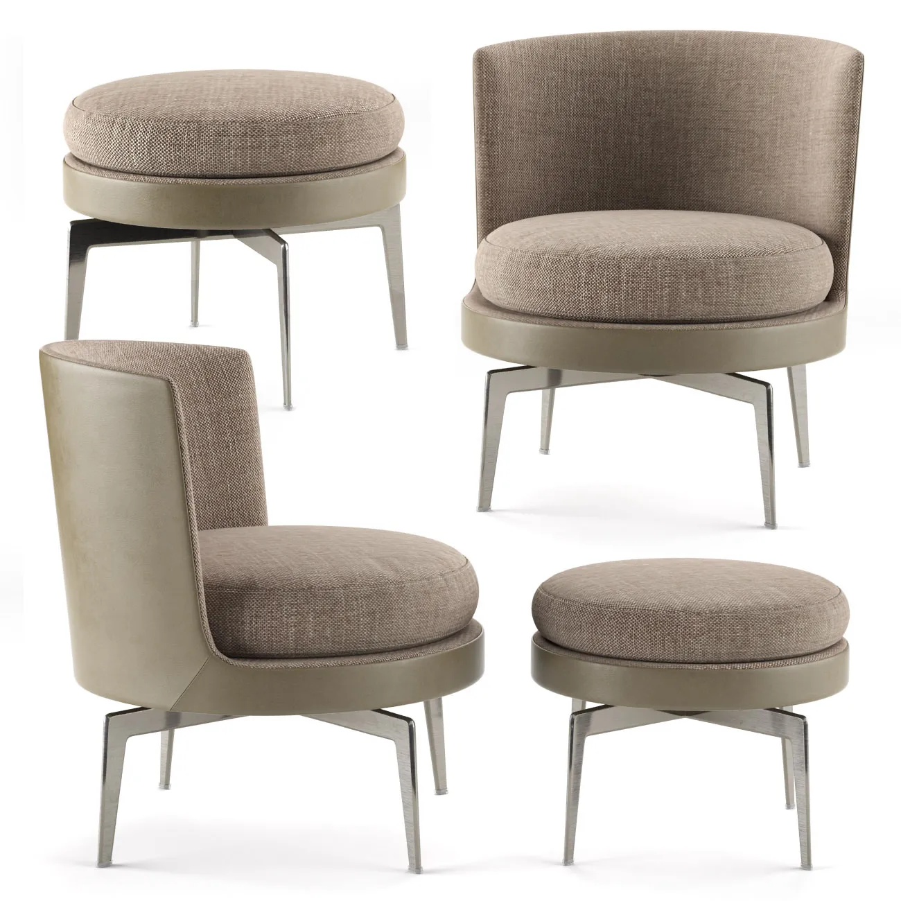 furniture - Soft armchair 005 3D Model