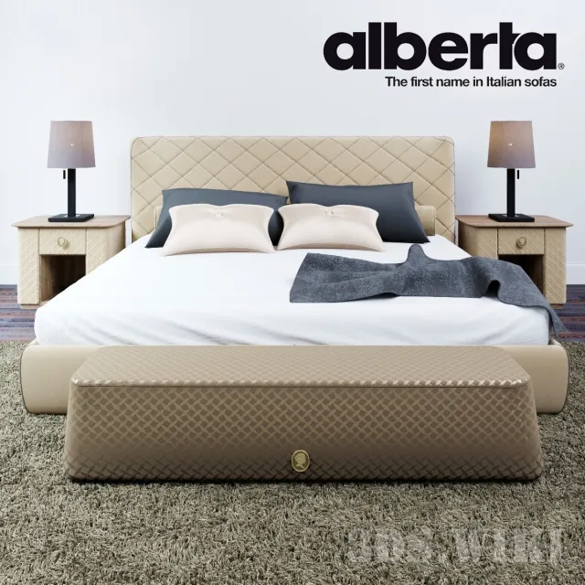furniture - Soft bed Grace Controluce Alberta Salotti 3D Model