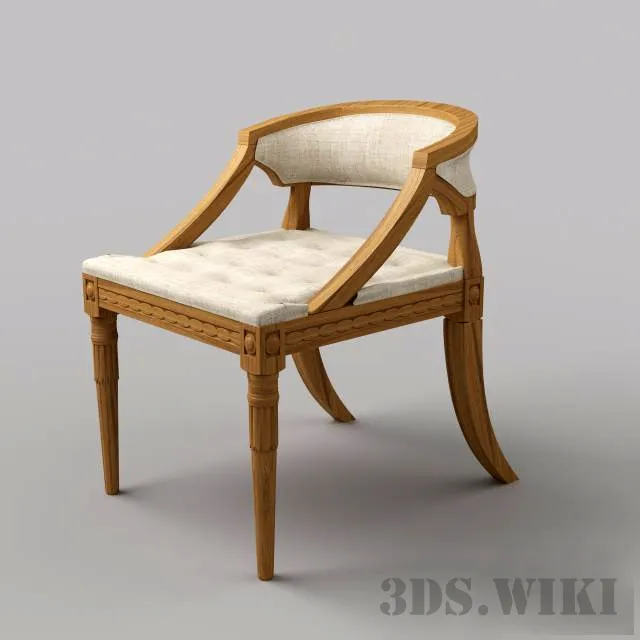 furniture - Soft Chair Swedish Demi-Lune 3D Model