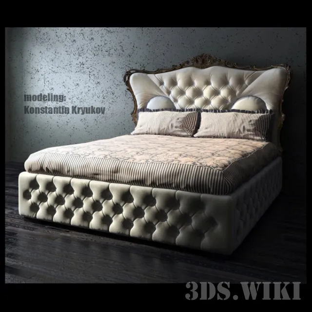 furniture - Soft classic bed 3D Model