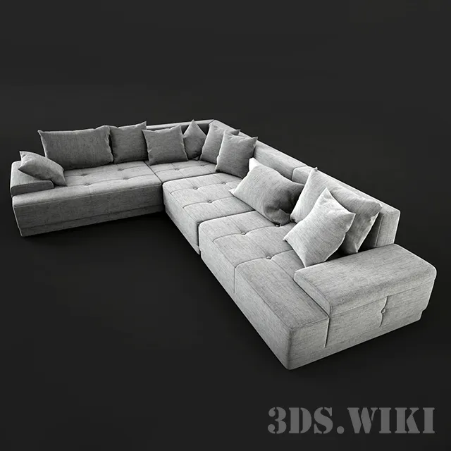 furniture - Soft corner sofa 3D Model