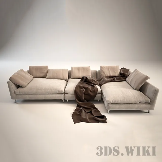 furniture - Soft modular modern sofa 3D Model