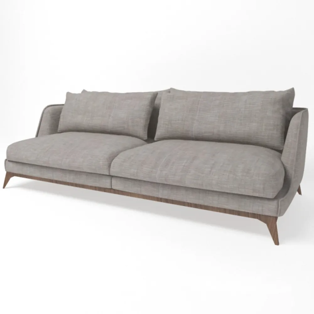 furniture - Soft sofa with large pillows 3D Model