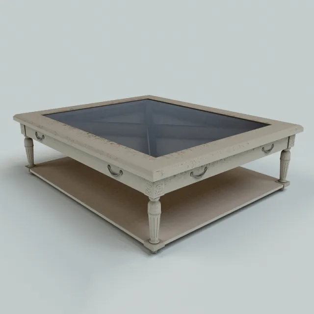 furniture - Square Coffee Table 3D Model