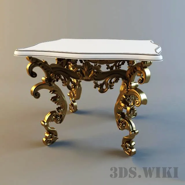 furniture - Square dining table 3D Model