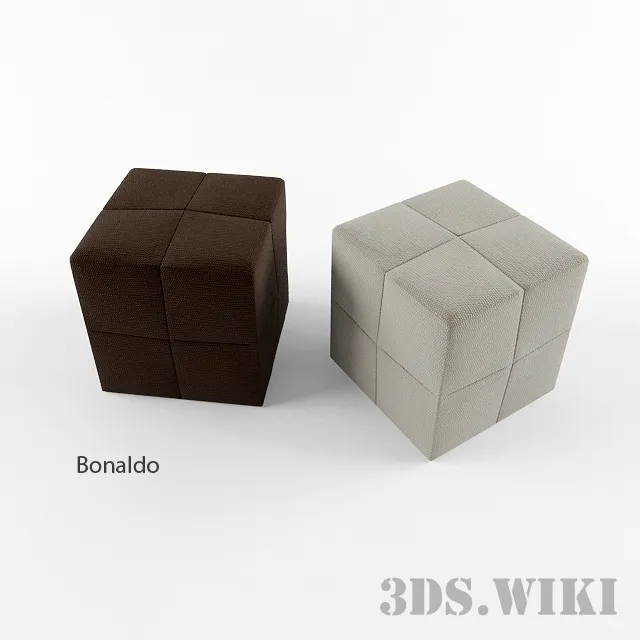 furniture - Square Italian ottomans Bonaldo 3D Model