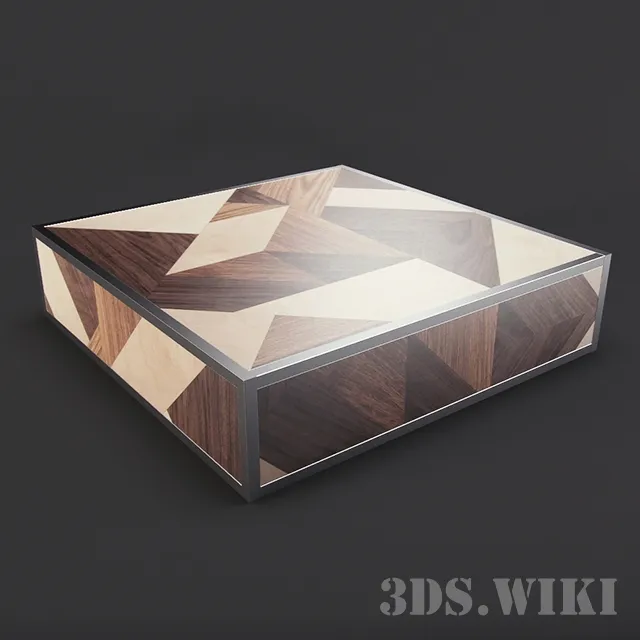 furniture - Square writing desk 3D Model