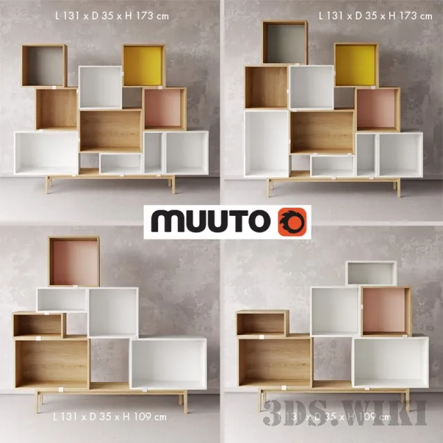 furniture - Stacked by Muuto storage system 3D Model