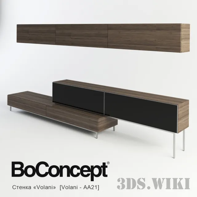 furniture - Stand and wall Volani BoConcept 3D Model