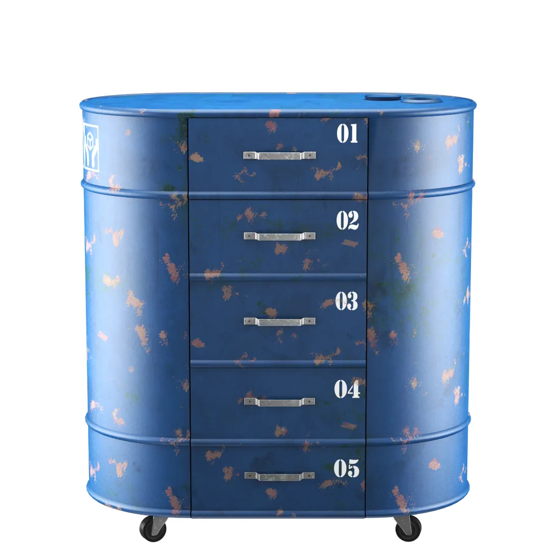 furniture - Stand on wheels Loft Vintage 3D Model