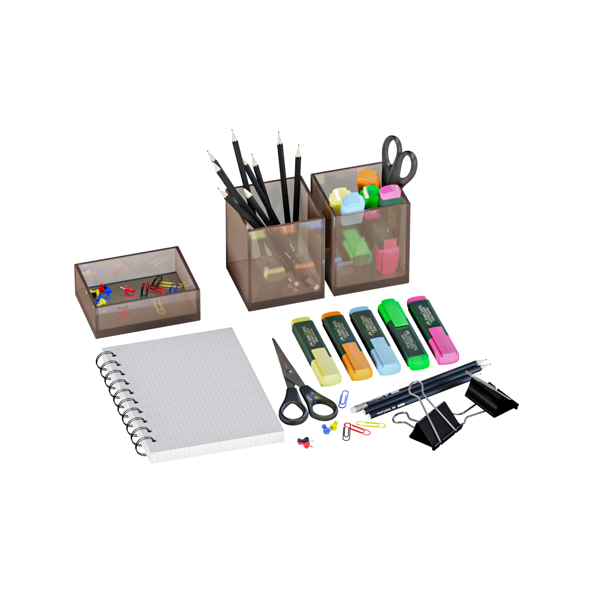 furniture - Stationery set 1 3D Model