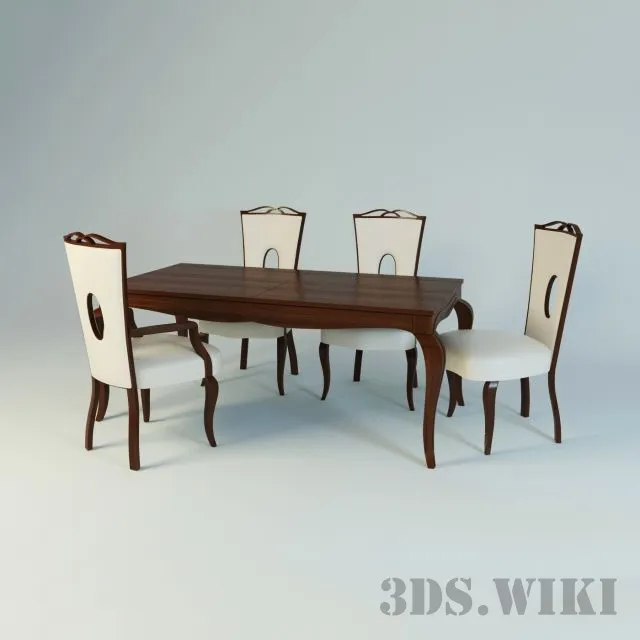 furniture - Stilema dining table and chairs - My Classic Dream 3D Model